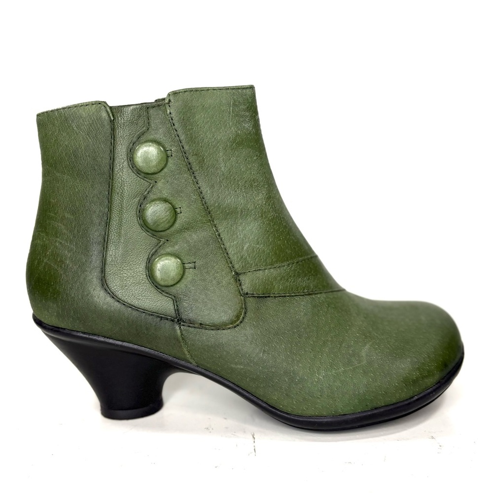 Miz Mooz Olive Buttoned Ankle Booties